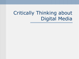 Critical Approaches to Digital Media – DMST 5230