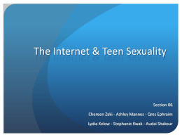 The Internet & Teen Sexuality