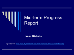 Mid-term Progress Report