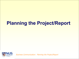 ES2002 Report - Planning the Report