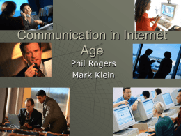 Communication in Internet Age