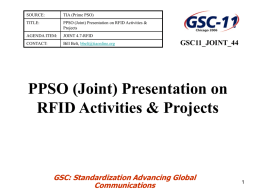 (Joint) Presentation on RFID Activities & Projects - Docbox