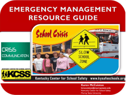 Chapter 3 Powerpoint - Kentucky Center for School Safety
