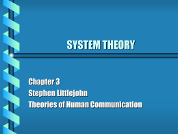 system theory - University of Maine System