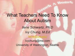 What Teachers Need To Know About Autism