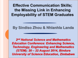the Missing Link in Enhancing Employability of STEM Graduates