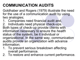 Communication Audits