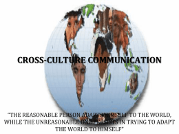 CROSS-CULTURE COMMUNICATION MANAGEMENT