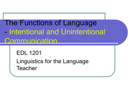 The Functions of Language - Emmy Nadia : A Teacher E
