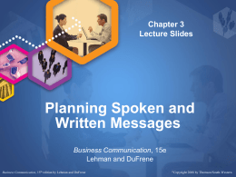 Chapter 3 Lecture Slides