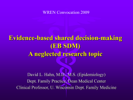 Evidence-based shared decision-making (EB SDM)