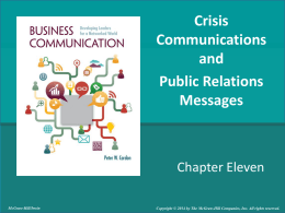 Crisis Communications and Public Relations Messages