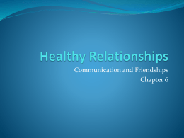 Healthy Relationships and Communication Ppt