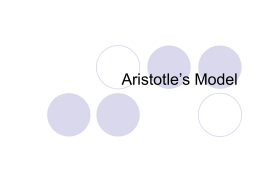 Aristotle`s Model