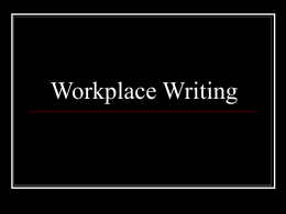 Workplace Writing