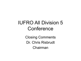 IUFRO All Division 5_closing ceremony
