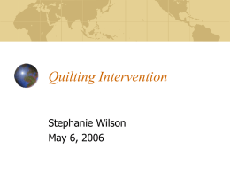 Quilting - Personal Web Pages
