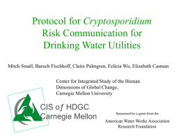 Protocol for Cryptosporidium Risk Communication for Drinking