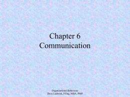 Organizational Behaviour Chapter 6