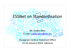 ESSNet on Standardisation_0