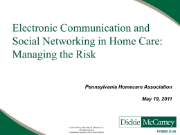 Electronic Communication - Pennsylvania Homecare Association
