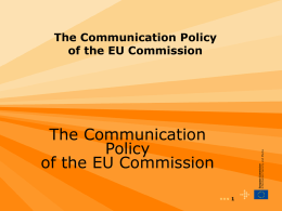The Communication Policy of the EU Commission