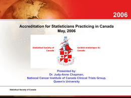 Accreditation of Professional Statisticians by the Statistical Society of