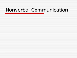 PPT for Review Over Nonverbal Communication