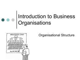 Introduction of Business Organisations