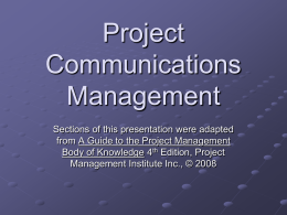 Communications Management Slides