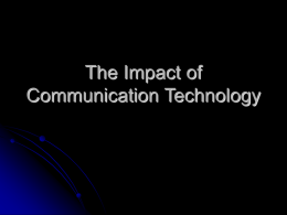 Impacts of Communication PT. 2