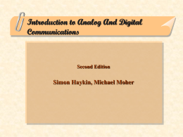 Introduction to Analog And Digital Communications