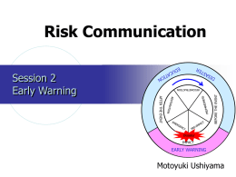 Module: Early Warning Section: Disaster Information and Warning
