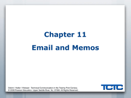Chapter 11 Email and Memos