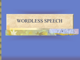 Wordless Speech - Open Court Resources.com