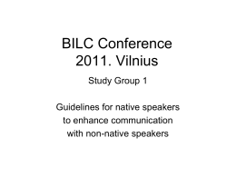 BILC Conference 2011. Vilnius