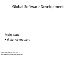 Chapter 20: Global Software Development