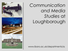 Communication and Media Studies