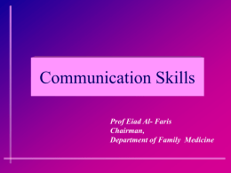 communication skills - Home - KSU Faculty Member websites