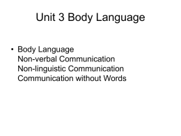 Unit 3 Body Language