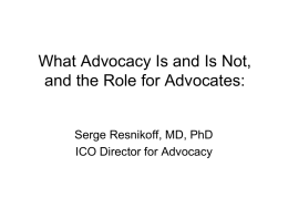 How Advocates Can