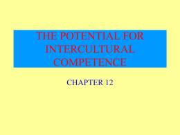 the potential for intercultural competence