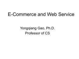 E-Commerce and Web Service