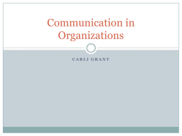 Organizational Communication - Chapter 12