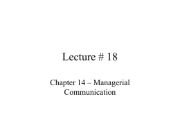 Lecture # 17 & 18