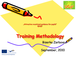 Metodology for trainig of soft skills Biserka Zarbova
