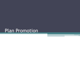 Plan Promotion