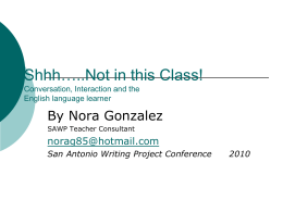 Presentation - San Antonio Writing Project