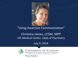 Using Assertive Communication