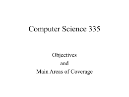 Computer Science 335
